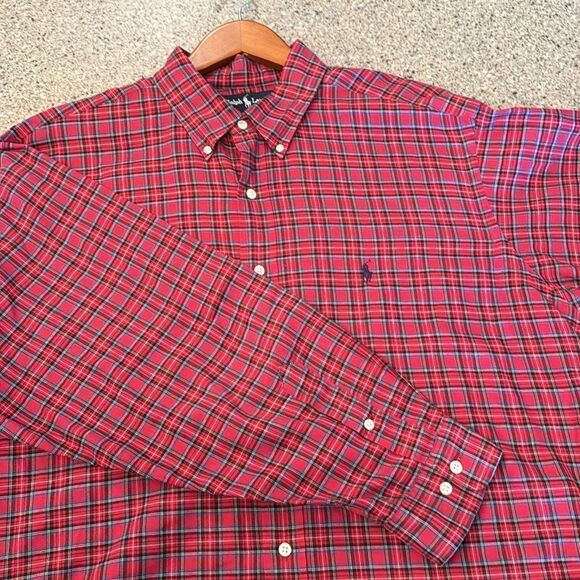 RALPH LAUREN Yarmouth 100% Cotton Plaid Button Down - Picture 11 of 11